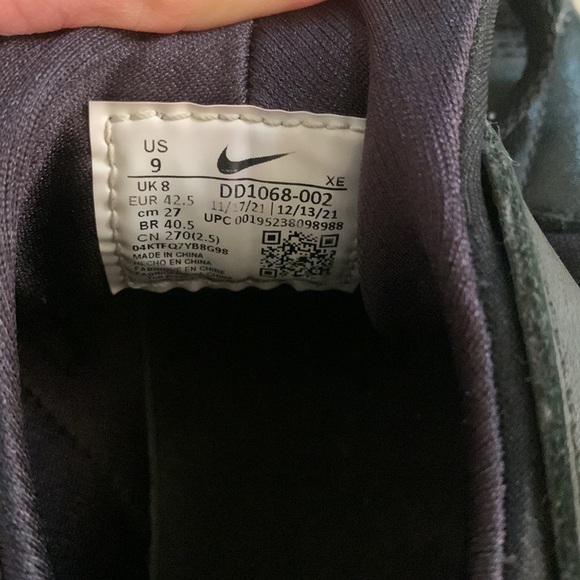 Nike mens Air Huarache Run Triple Black Shoes Size 9 - Picture 8 of 12